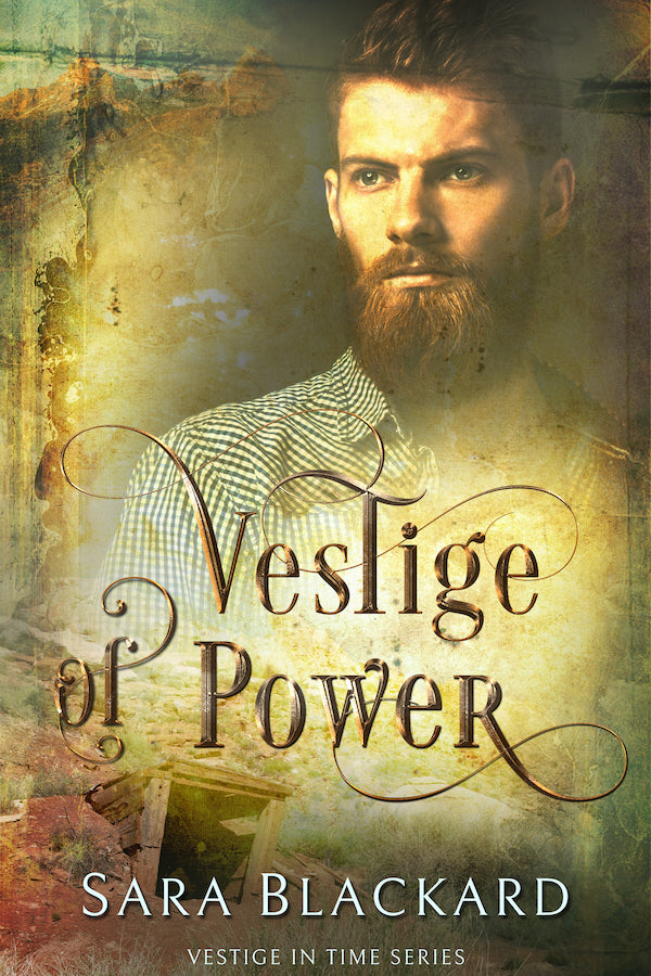 Book cover for Vestige of Power by Sara Blackard, clean romantic suspense ebook in Vestige in Time