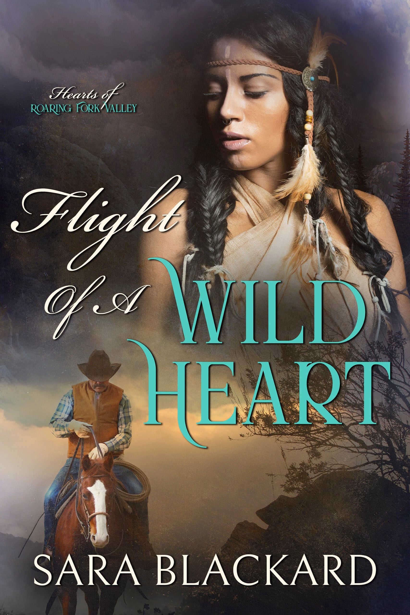Book cover for Flight of a Wild Heart by Sara Blackard, clean romantic suspense ebook in Hearts of Roaring Fork Valley