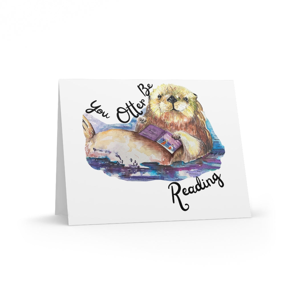 You Otter Be Reading Greeting cards (8, 16, and 24 pcs)